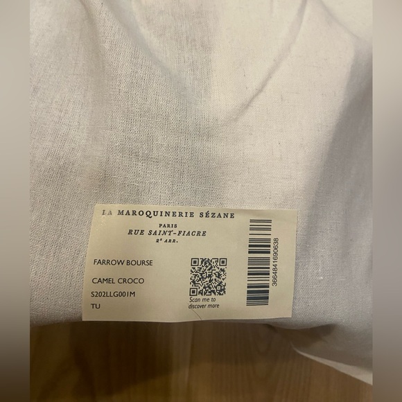 Sezane Brown Croc-Embossed Bucket Bag - Picture 11 of 11